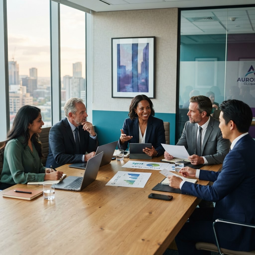 Business leaders in a strategy meeting