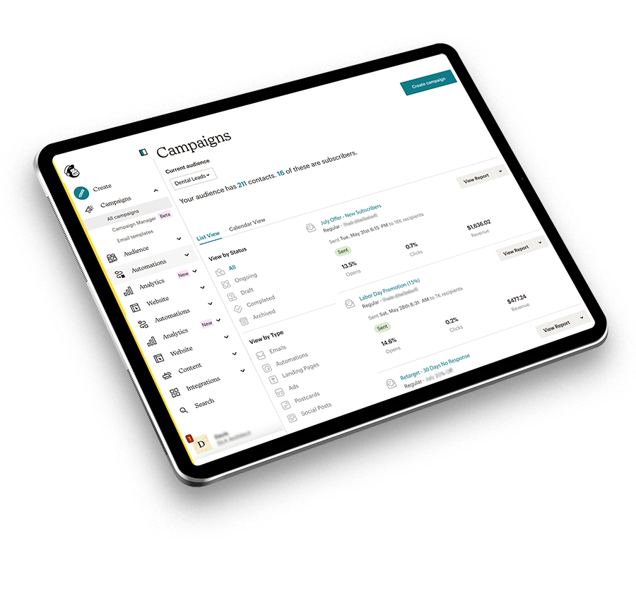 Email marketing for service businesses — Mailchimp managed by Peripheral Media