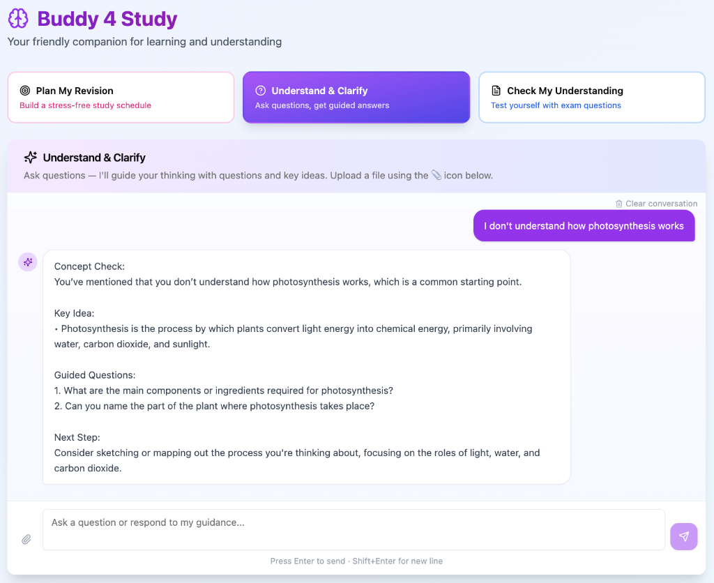 Buddy 4 Study - Understand & Clarify screenshot