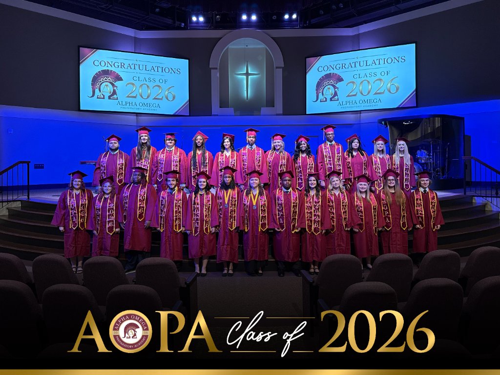 Alpha Omega Preparatory Academy Class of 2026 Alpha Omega Preparatory Academy graduating Class of 2026 at the Covington Monroe GA private school