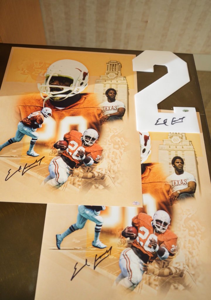 Signed Earl Campbell Texas photos
