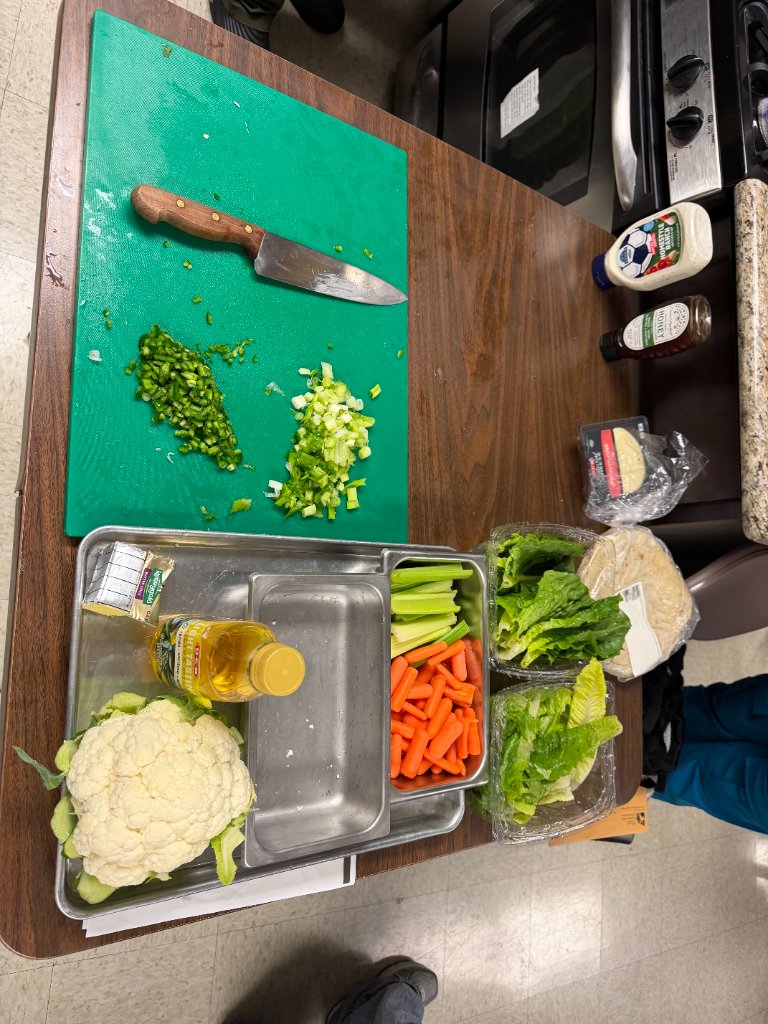 Prep station with fresh produce