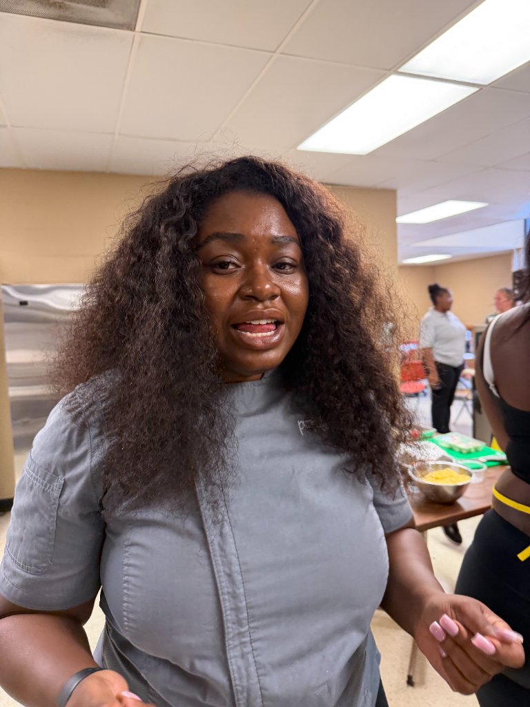 Chef instructor speaking in the kitchen