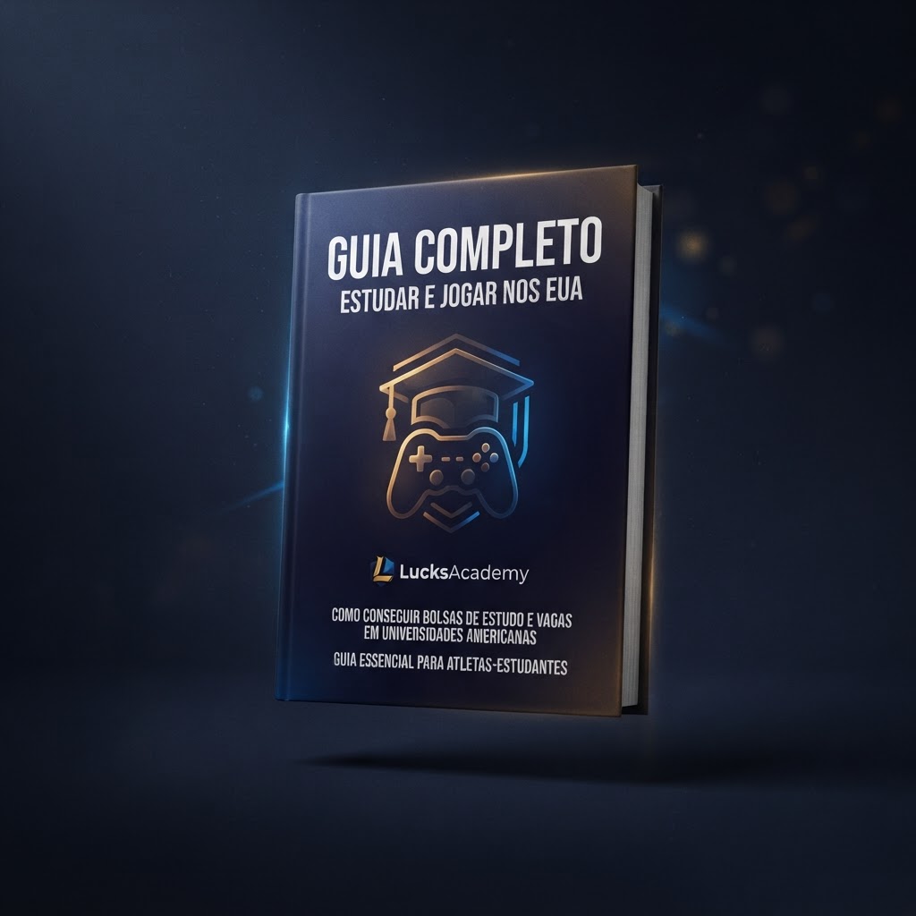 Capa do Guia Completo - Estudar e Jogar nos EUA