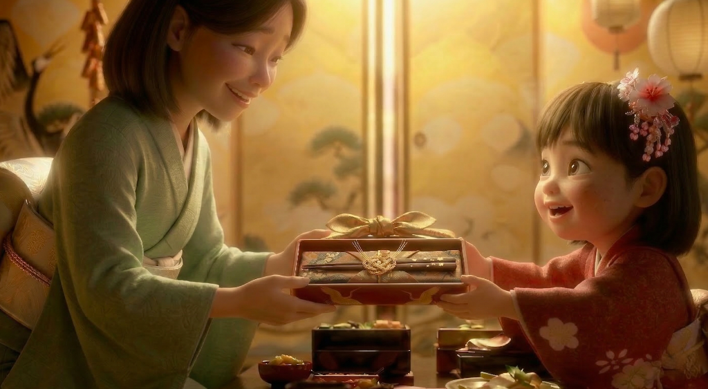 Shoji Story still — mother and daughter gift