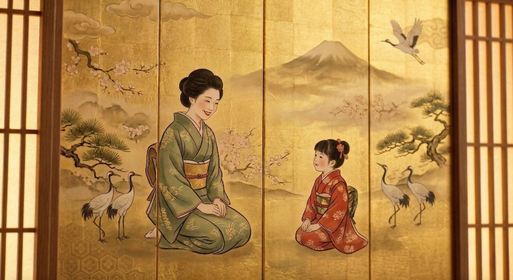 Shoji Story still — Japanese screen painting