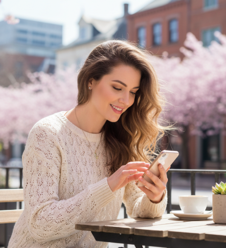 Woman with phone