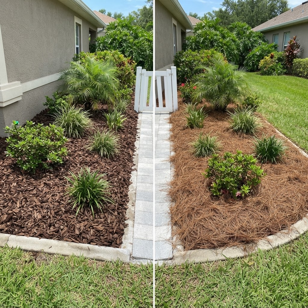 Mulch vs Pine Straw: The Best Ground Cover for Florida Landscapes