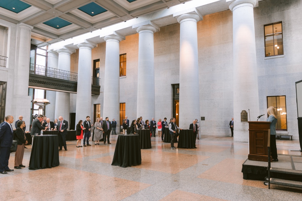 Event attendees in the Ohio Statehouse