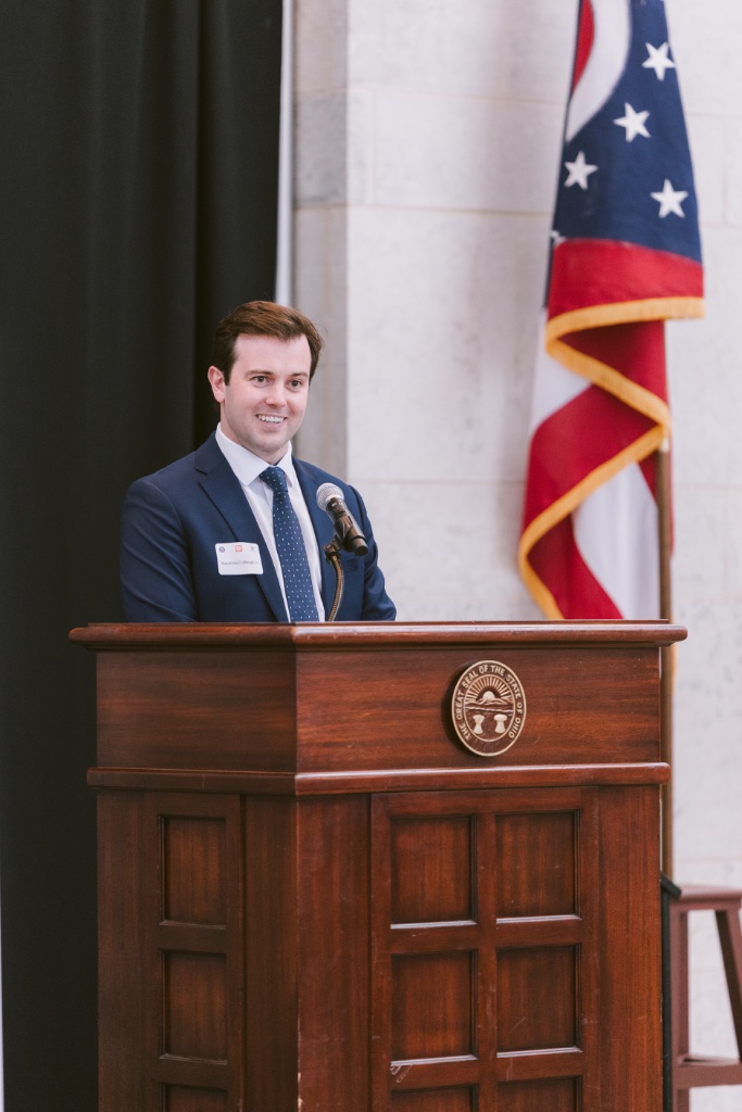 Speaker at the podium
