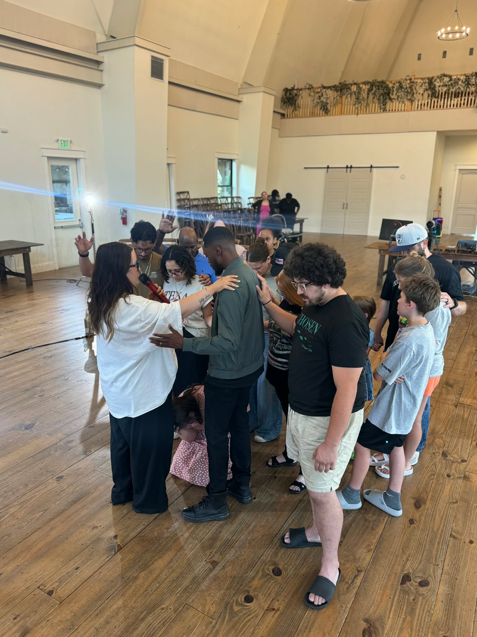 Church 1228 community in prayer