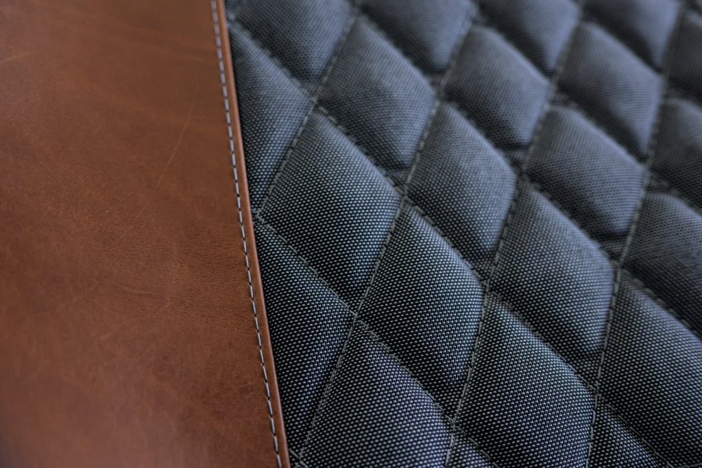 Charcoal Canvas and Tan Leather