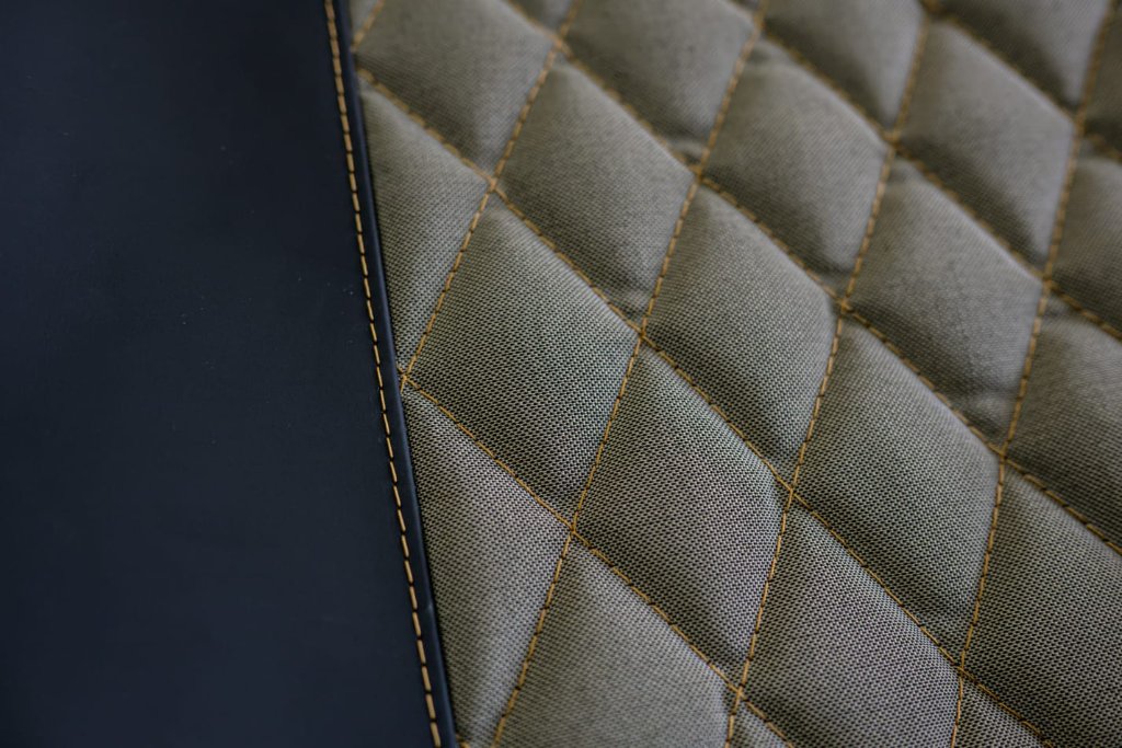 Khaki Canvas and Black Leather