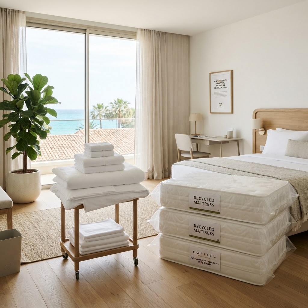 Recyclage de literie pour hôtels à Nice et sur la Côte d'Azur