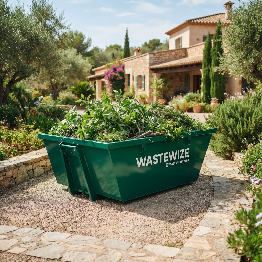 Benne à déchets verts WasteWize pour branchages et tontes à Nice