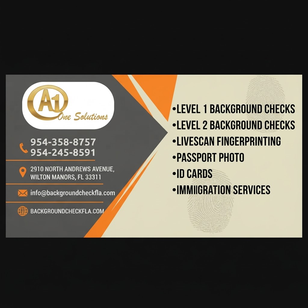A1 Solutions business card front