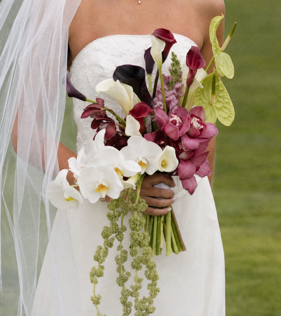 Plum Orchid & Calla Cascade