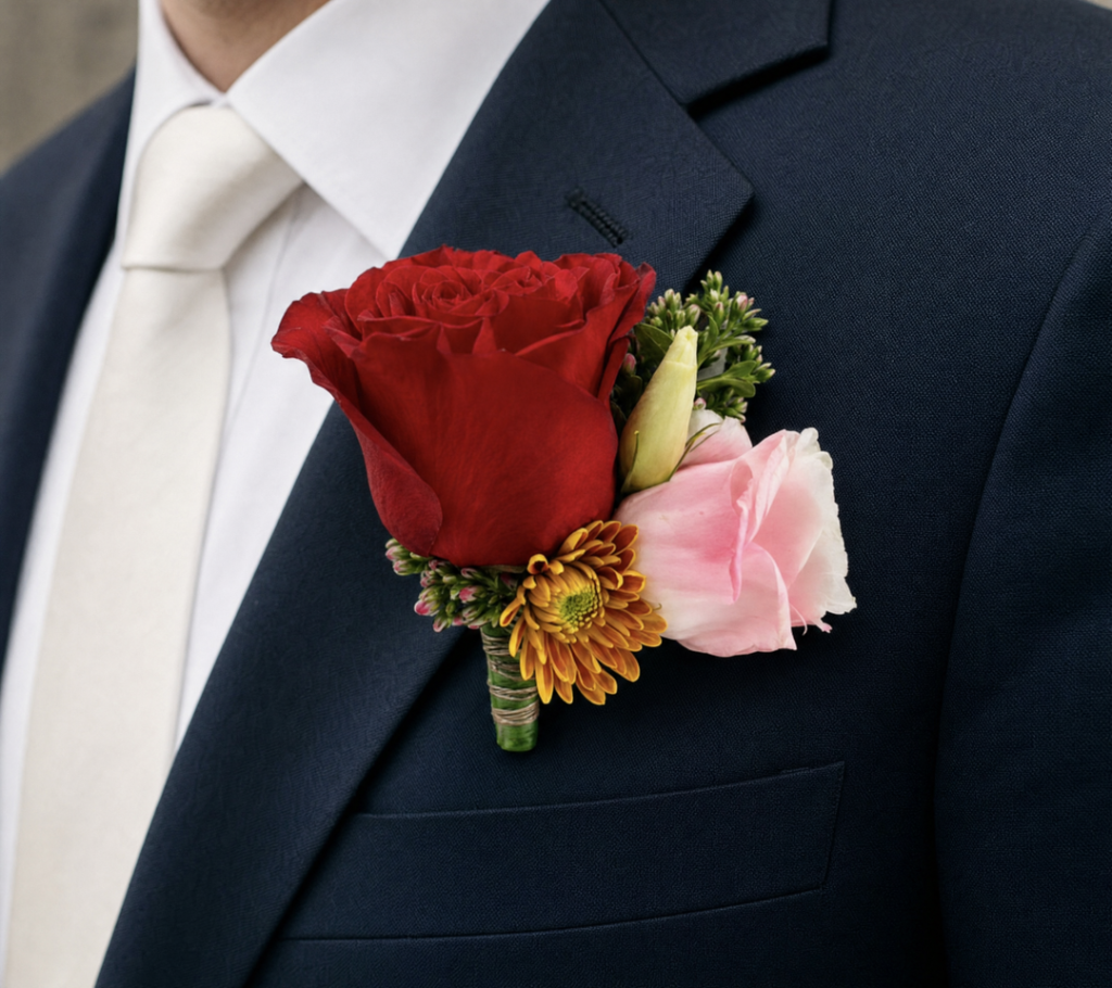 Scarlet Statement Buttonhole