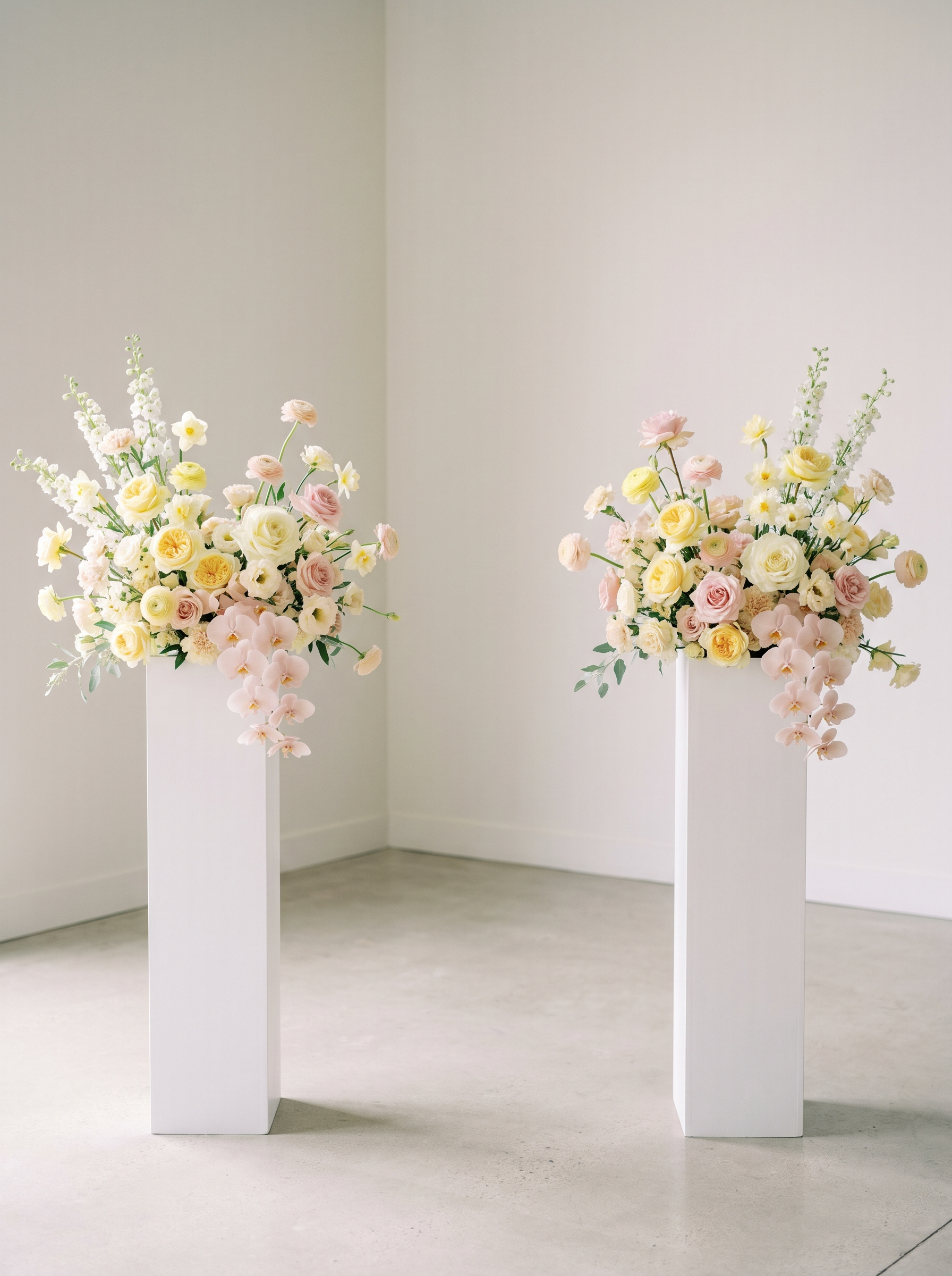 Lemon Sorbet Plinth Pair