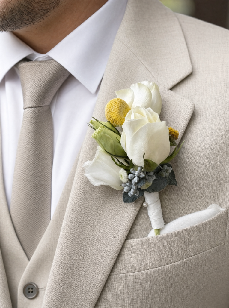 Golden Meadow Buttonhole