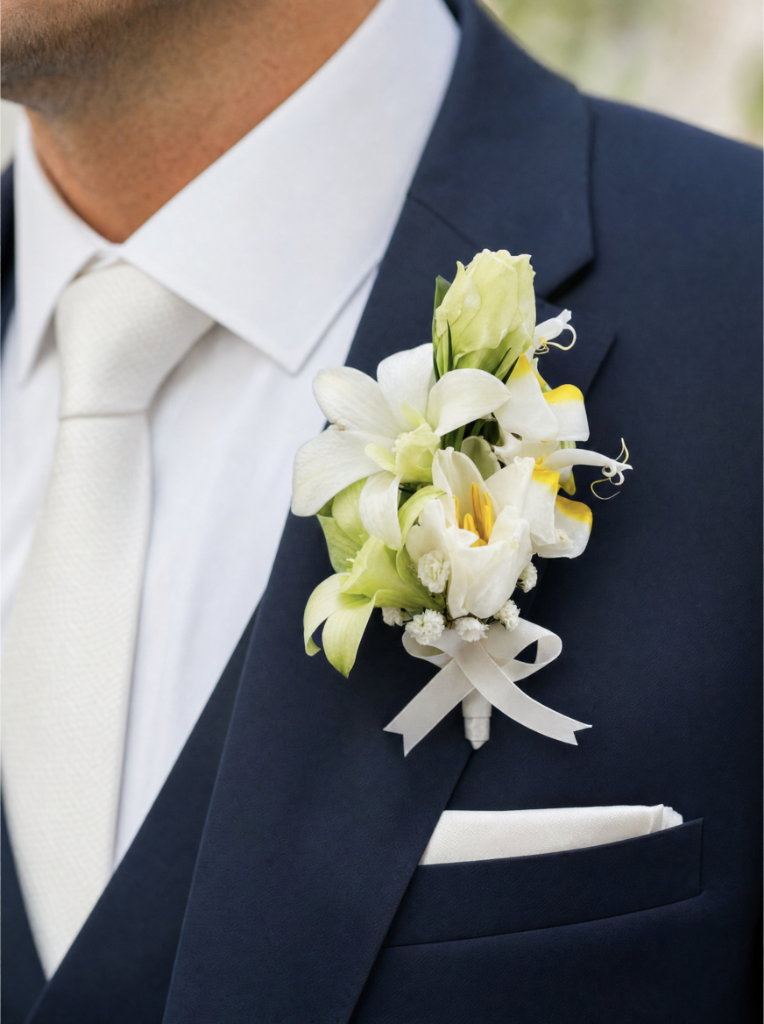 Orchid Cluster Buttonhole