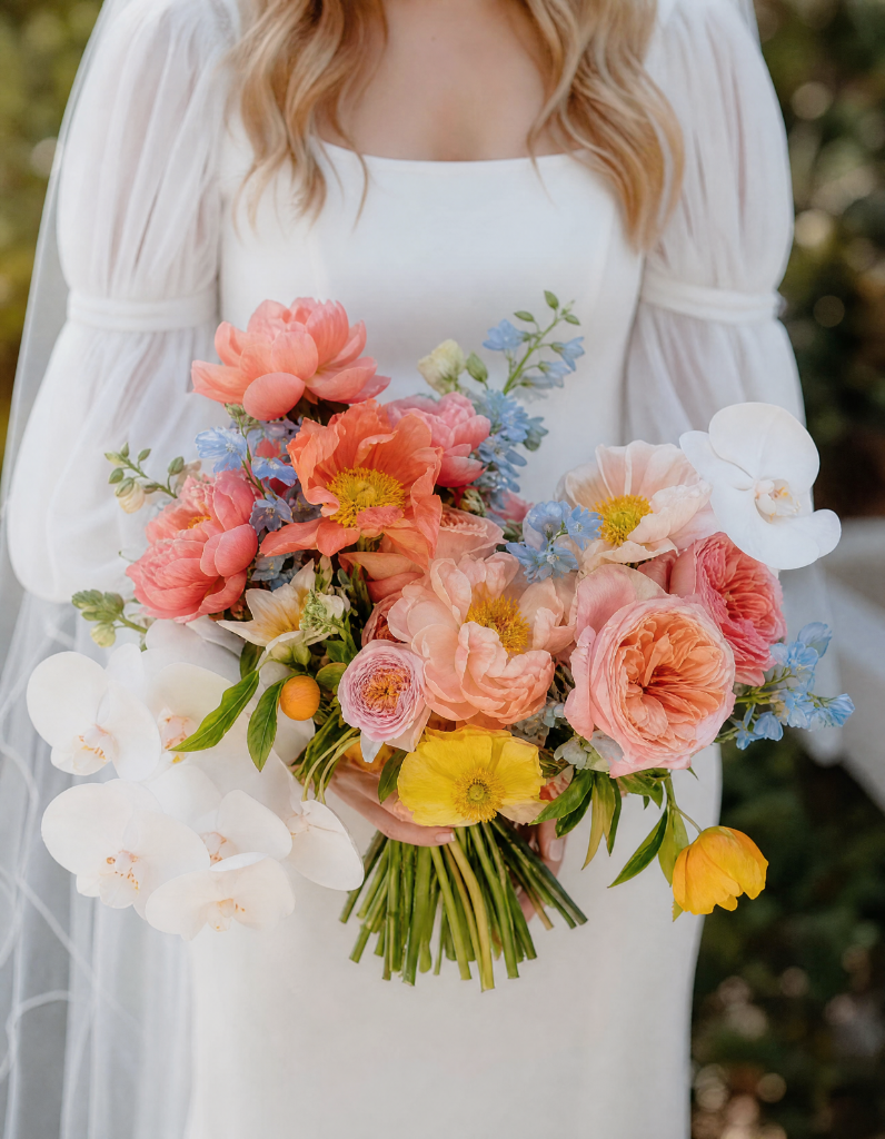Coral Sunset Garden Bouquet