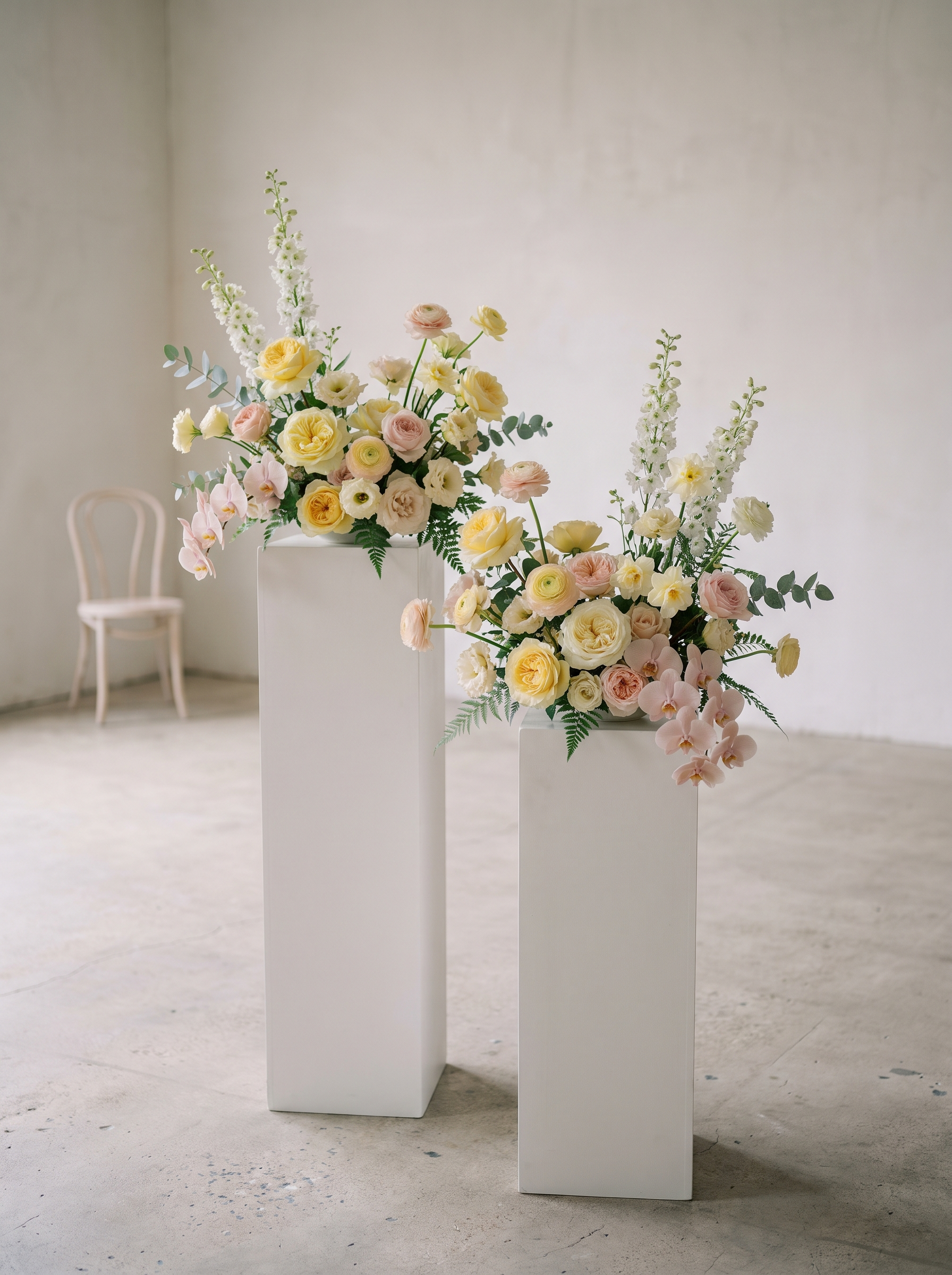 Lemon Sorbet Tiered Plinths