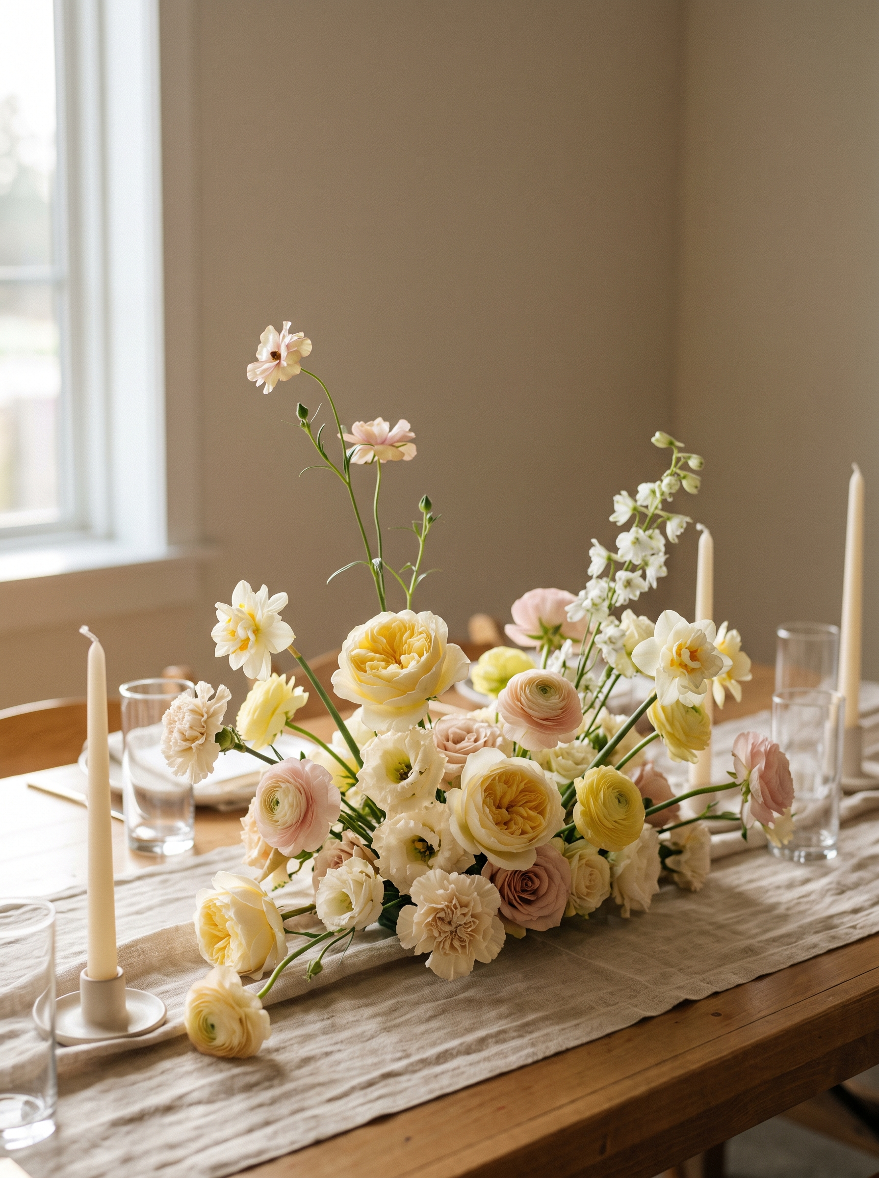 Lemon Sorbet Table Arrangement