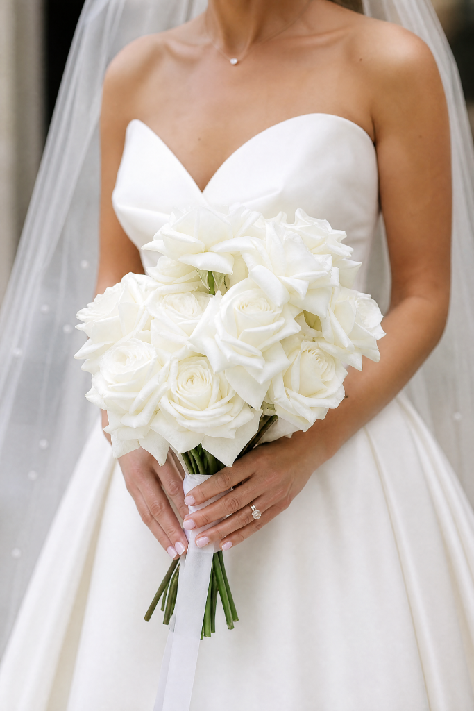 Pure White Rose Bouquet