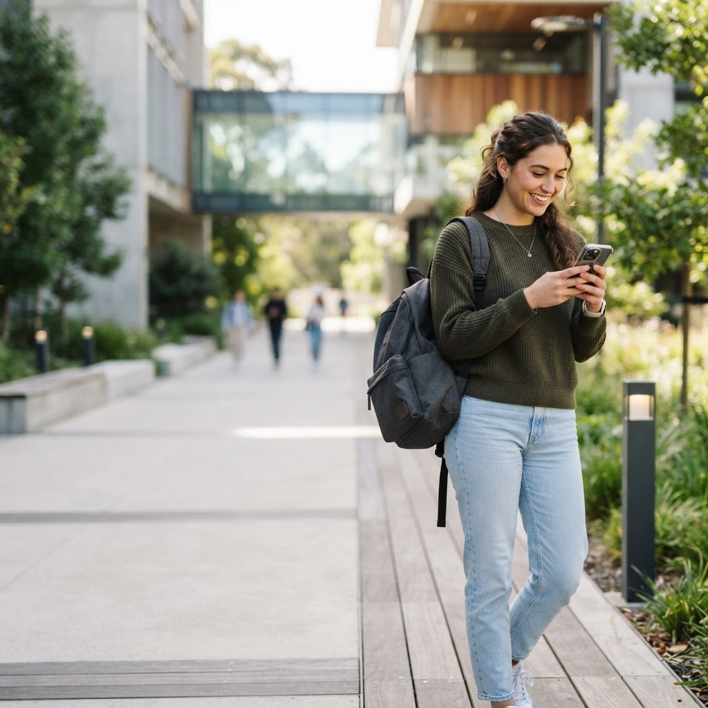 Student getting connected for back to school