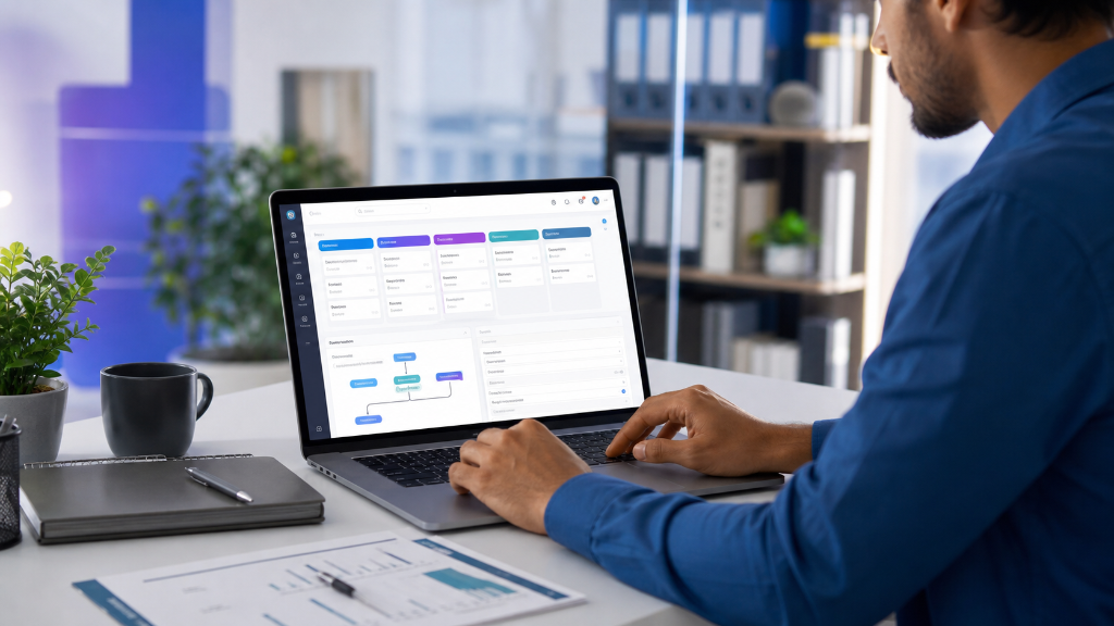 Business analyst in a professional office setting