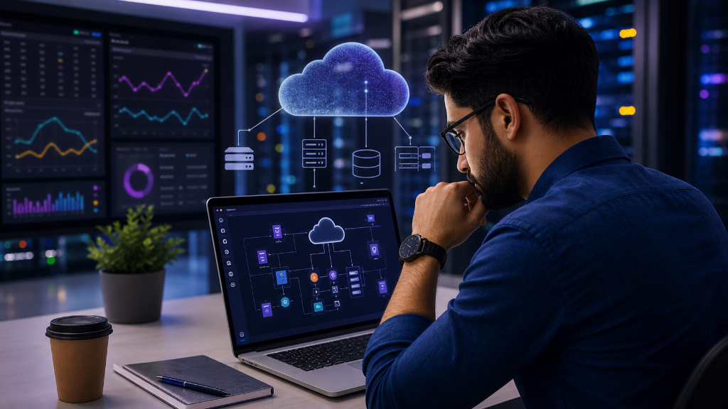 AWS solution architect working on cloud architecture