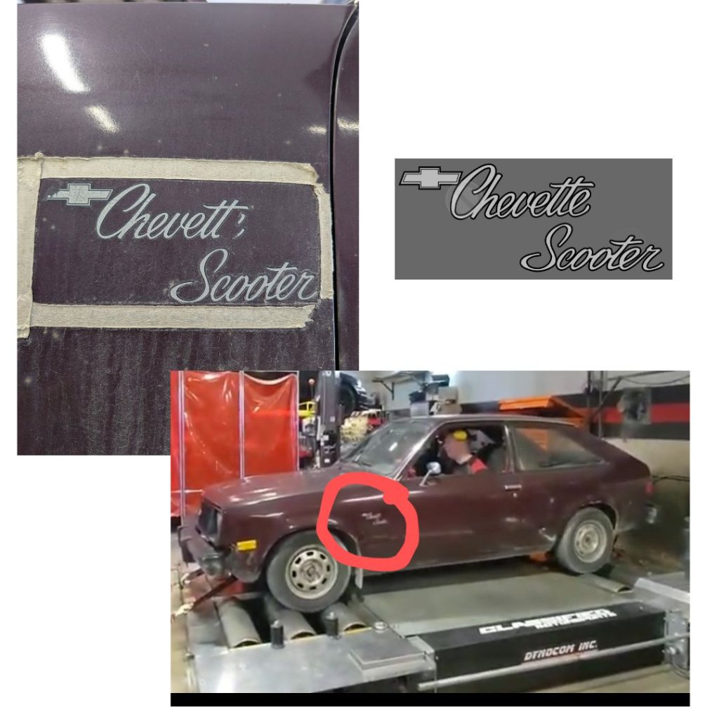 Chevette Scooter custom car decal design