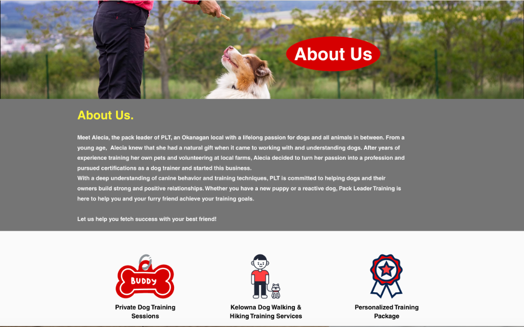 Pack Leader Training — Web Design