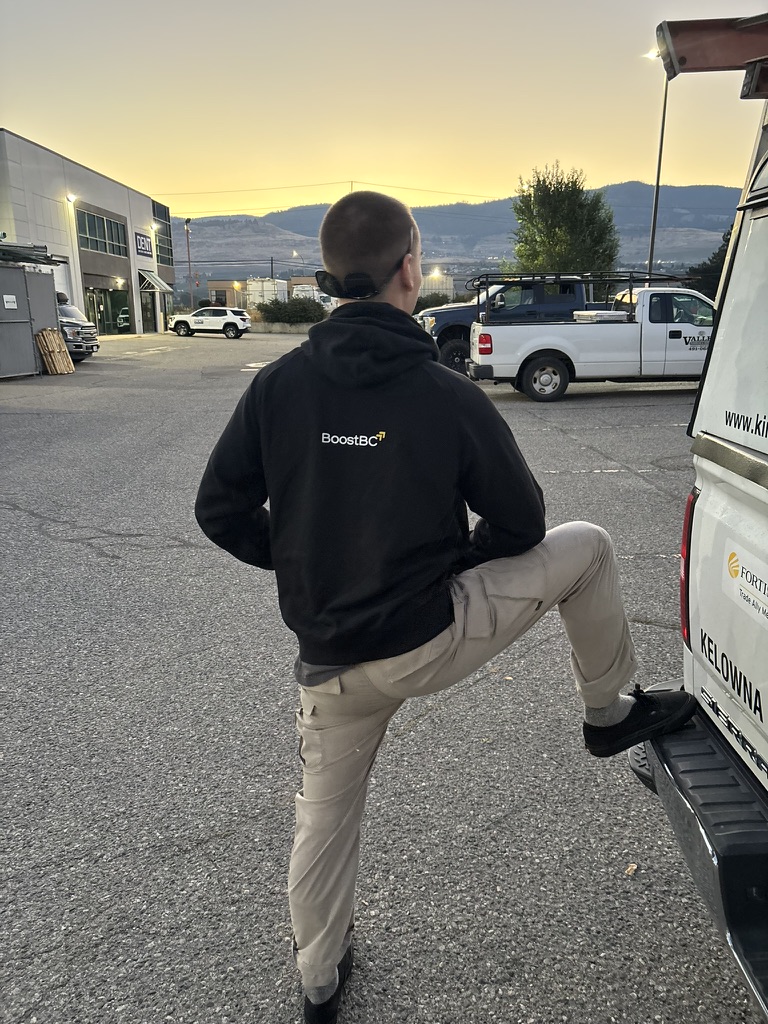 BoostBC branded hoodie
