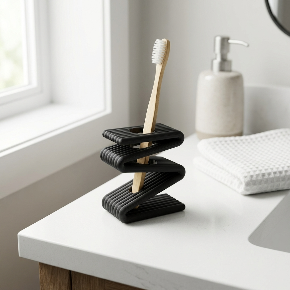 Custom 3D printed toothbrush holder
