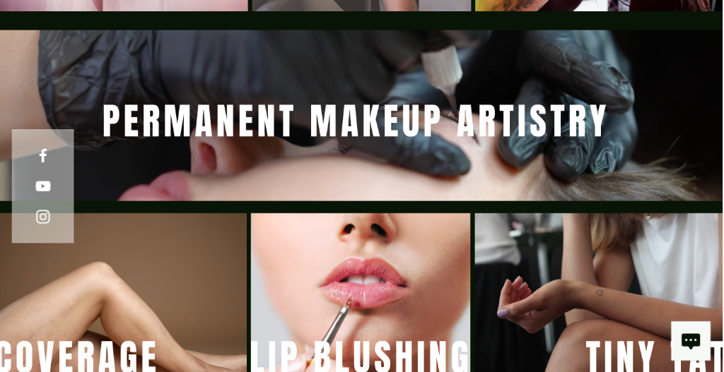 Permanent makeup artistry website design
