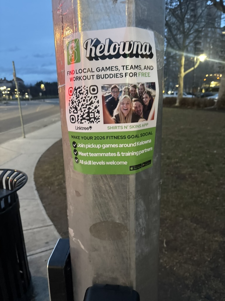 Shirts N Skins Kelowna 2026 street poster