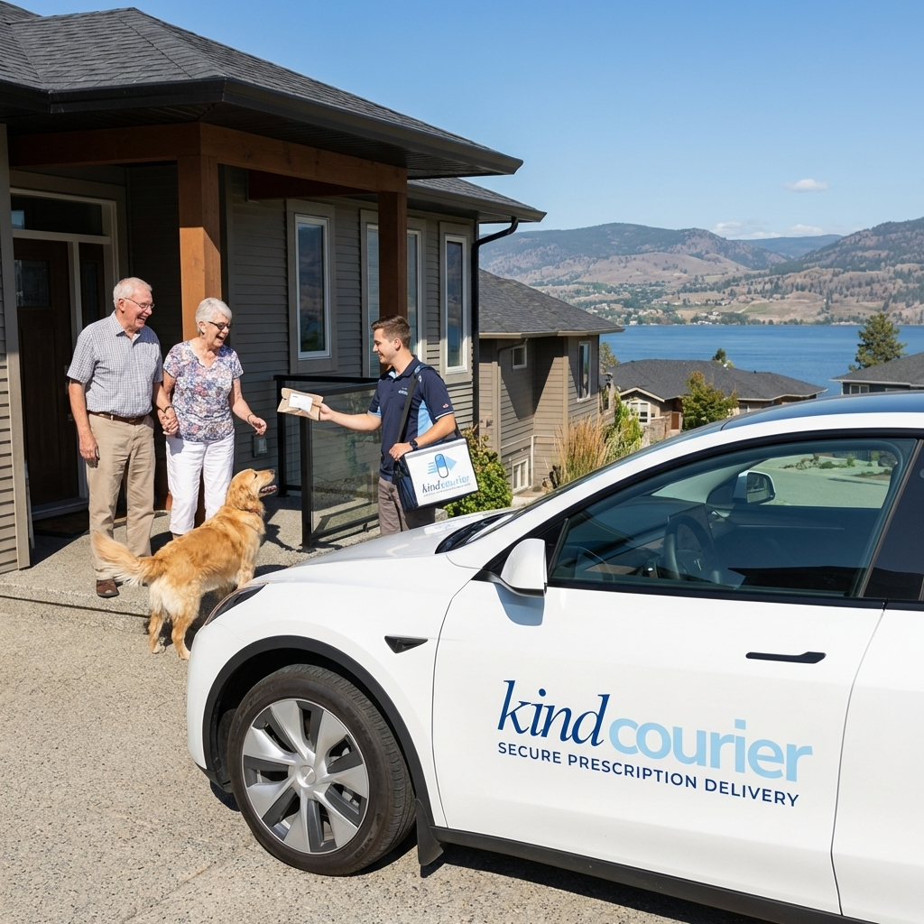 Kind Courier vehicle and signage mockup