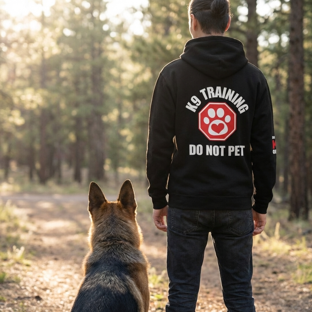 K9 training 'Do Not Pet' hoodie back print