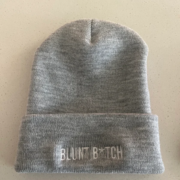 Blunt Bitch beanie embroidery