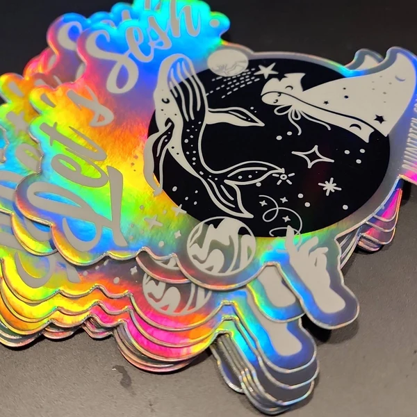 Holographic sticker design