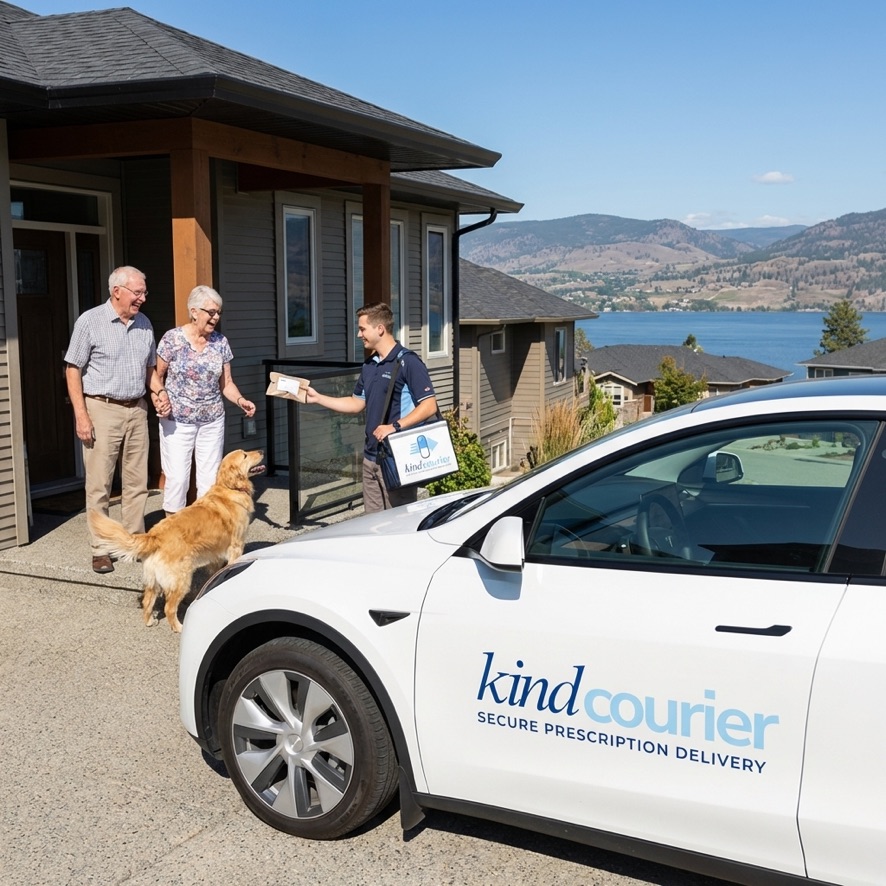 Kind Courier branded Tesla delivery
