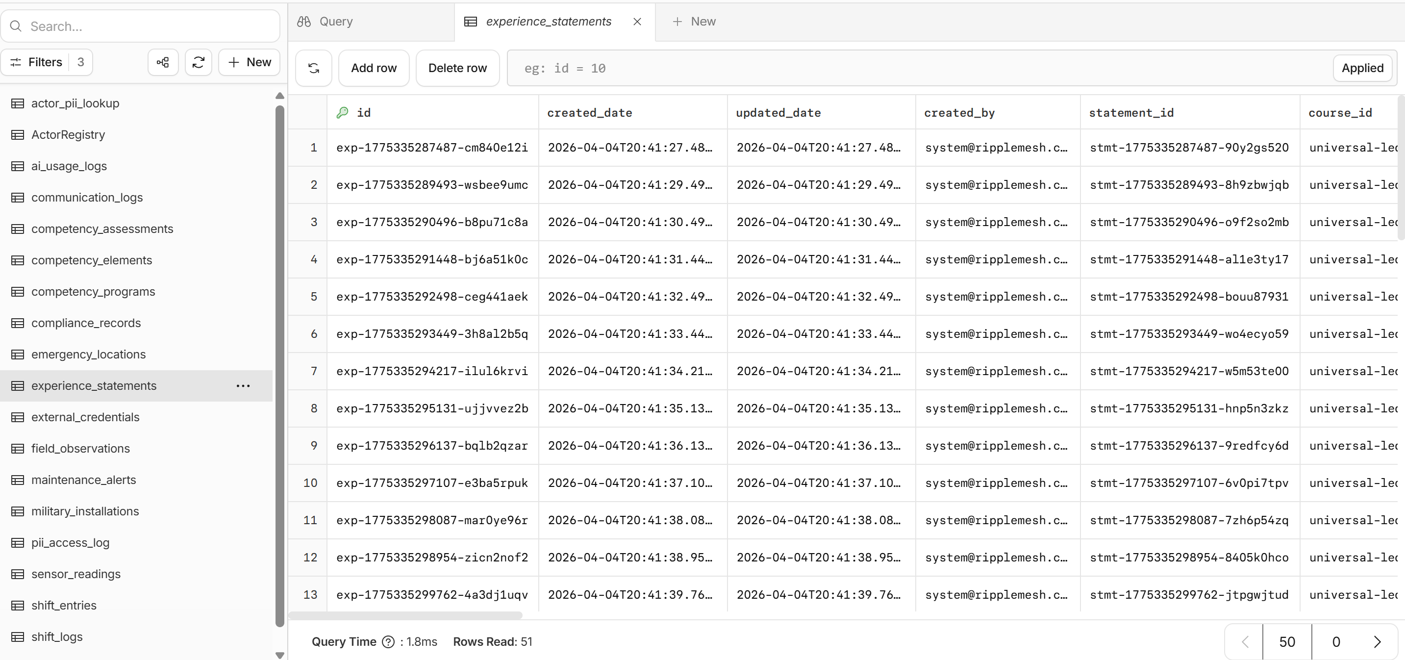 Mentoring, session recording, and knowledge retention in one semantic ledger