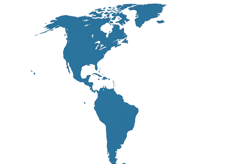 North and South America continent graphic