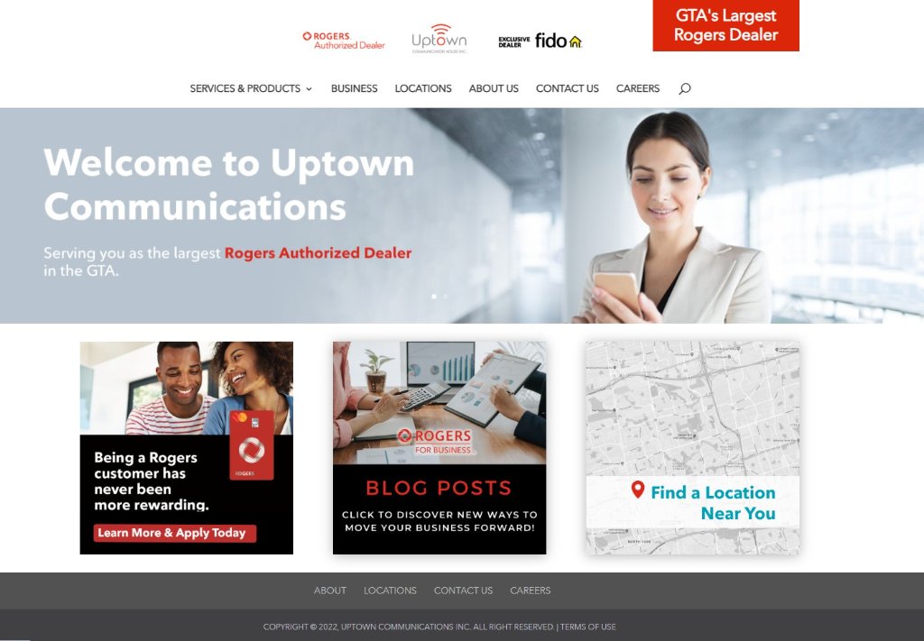 Uptown Wireless old website