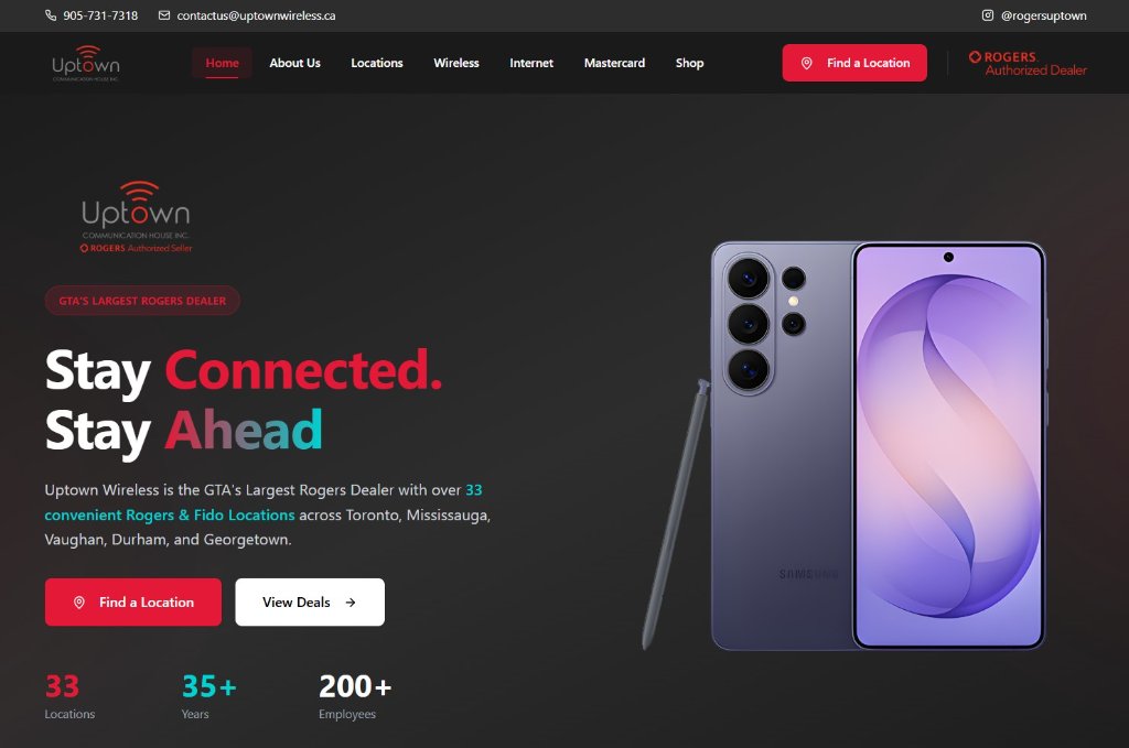 Uptown Wireless new website
