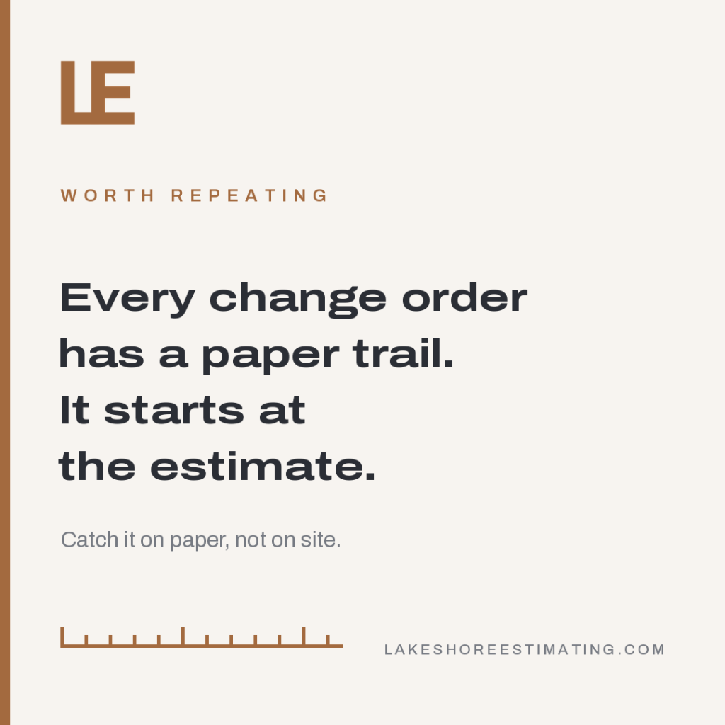 Every change order has a paper trail