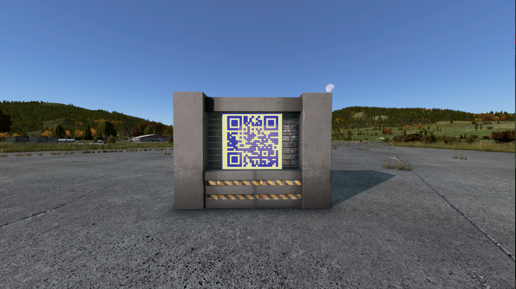 In-game QR code billboard preview