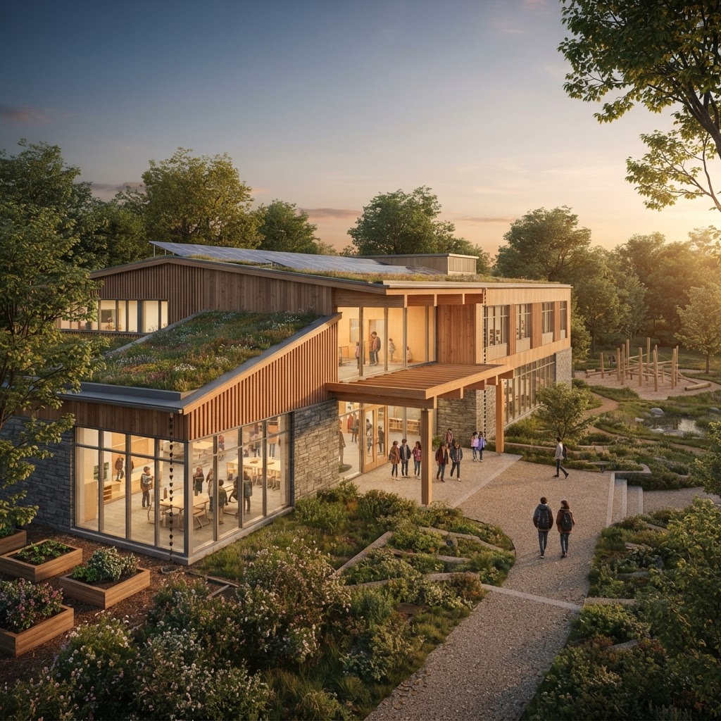 Eco-conscious school campus